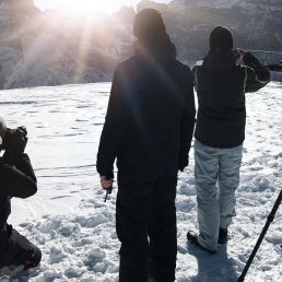 Ein tolles Onlocation Shooting auf einem Gletscher in der Schweiz